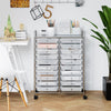 20 Drawers Storage Rolling Cart Studio Organizer-Transparent - Gallery View 1 of 10