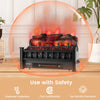 20-inch electric fireplace heater with realistic pinewood ember bed, 5120 BTU, safe with overheat protection for cozy.