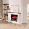 20-inch electric fireplace heater with realistic birchwood ember bed, providing warmth and ambiance for cozy living.