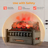 20-inch electric fireplace heater with realistic birchwood ember bed, featuring overheat protection and CSA.