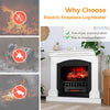 20-inch electric fireplace heater with realistic birchwood ember bed, 5120 BTU, safe and quiet for cozy indoor warmth.