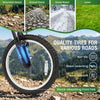 Front view of the 20-inch kids mountain bike featuring anti-slip tires and a shock-absorbing front fork for stability.