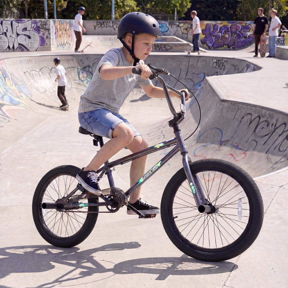 20 Inch Trick Bicycle with 360 Degree Steering and Adjustable Seat for Kids and Teens-Black - Gallery View 1 of 10