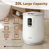 20L large towel warmer in white, featuring 3 heat levels and quick heating for consistently warm towels in the bathroom.