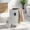 Large white towel warmer with LCD display, 20L capacity, and three heat levels for personalized comfort in the bathroom.