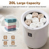 20L large towel and blanket warmer in white, featuring 3 heat levels and rapid heating for personalized comfort.