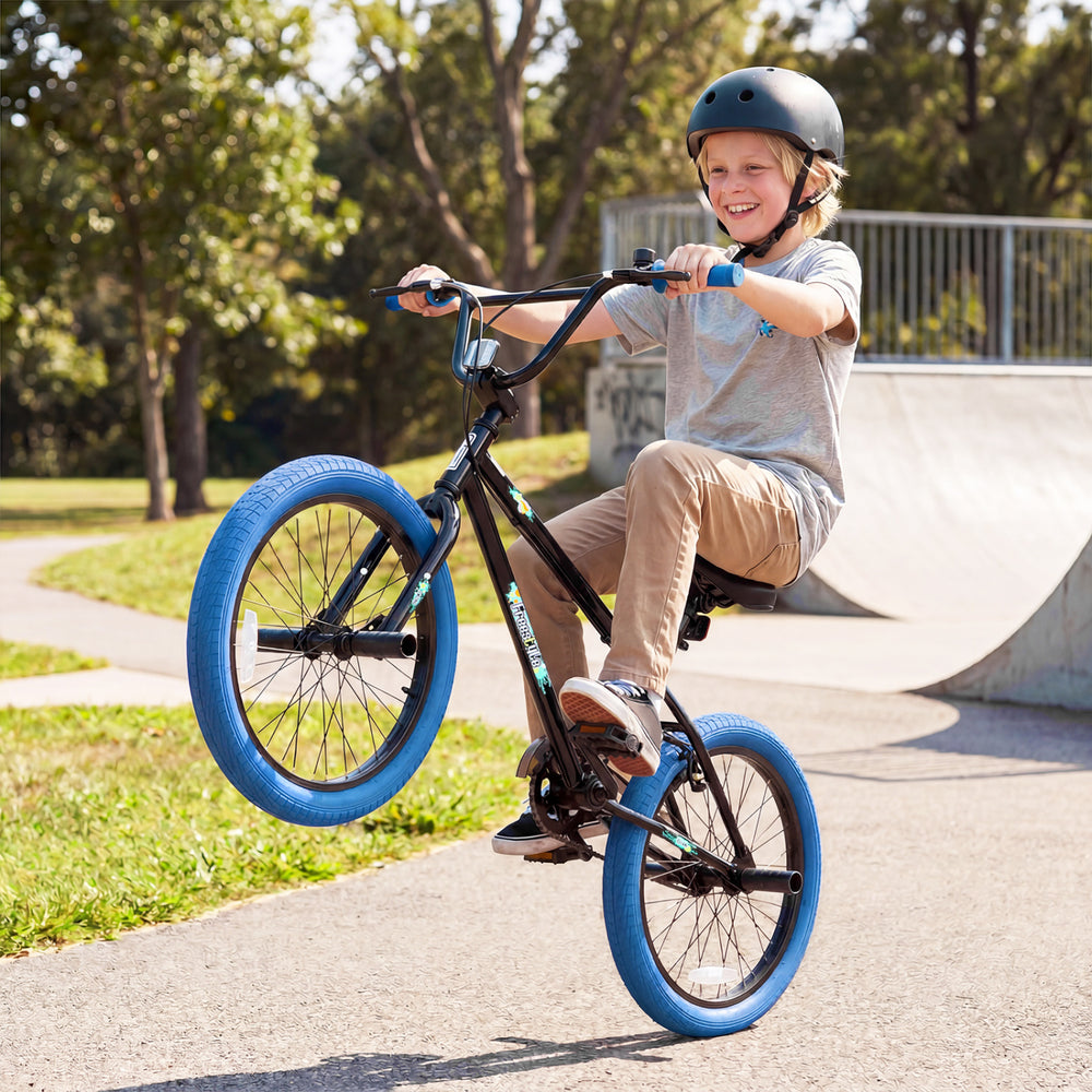 20" Trick Bicycle with 360 Degree Steering and Adjustable Seat for Kids and Teens-Navy - Gallery View 1 of 10