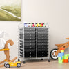20 Drawers Rolling Storage Cart Studio Organizer-Black & Gray - Gallery View 1 of 10