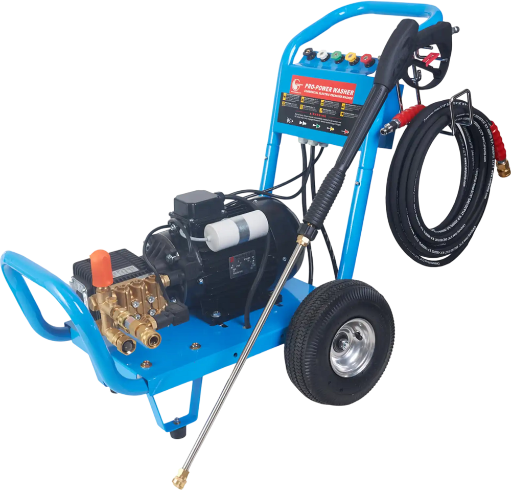 Canpump Electric Pressure Washer: 4 hp Nicolini Motor 240 V, Total Stop System