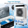Top fill design of the 2100 CFM evaporative air cooler allows effortless water refills for continuous cooling.