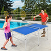 60 Inch Portable Tennis Ping Pong Folding Table with Accessories-Blue - Gallery View 1 of 12
