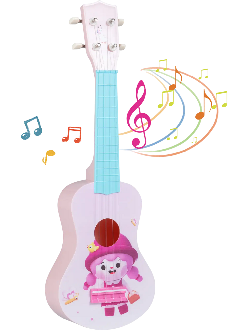 21 Inch Children Mini Ukulele with 4 Nylon Strings and 12 Frets