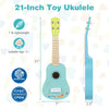 21-inch toy ukulele for kids with a basswood body, lightweight design, and smooth frets for easy play.