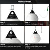 21-inch white water punching bag with adjustable metal chain, showcasing setup steps for gym or outdoor use.