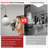 21-inch water punching bag in white, showcasing its high-rebound PVC body, perfect for realistic boxing training.