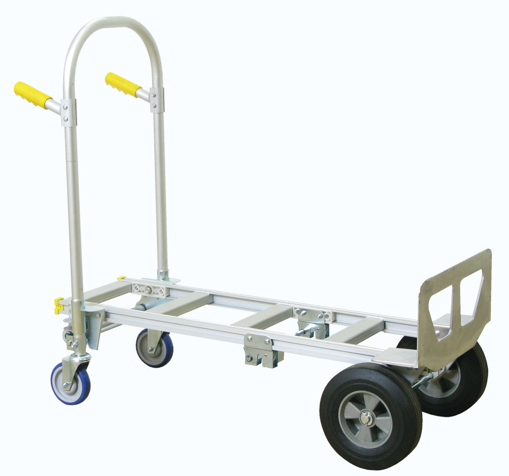 Wesco 220000 Spartan Jr Aluminum Hand Truck 2-in-1 Convertible with Pneumatic Wheels New