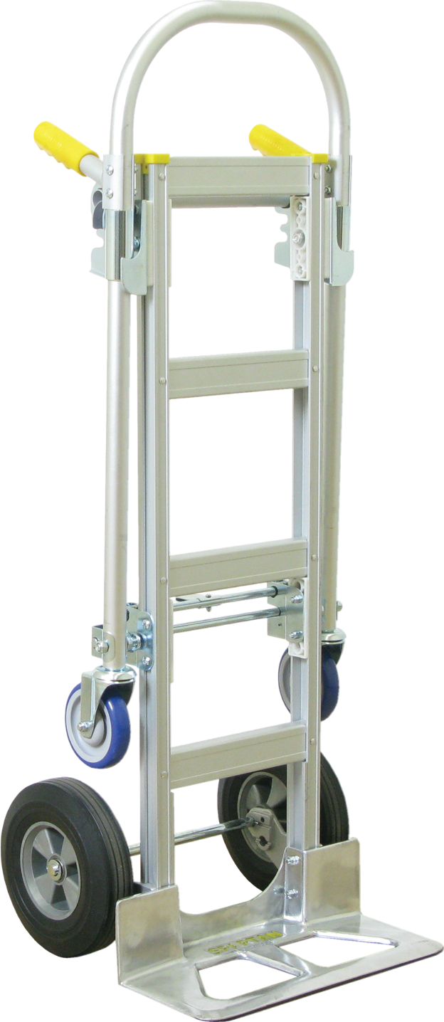 Wesco 219998 Spartan Jr Aluminum Hand Truck 2-in-1 Convertible with Rubber Wheels New