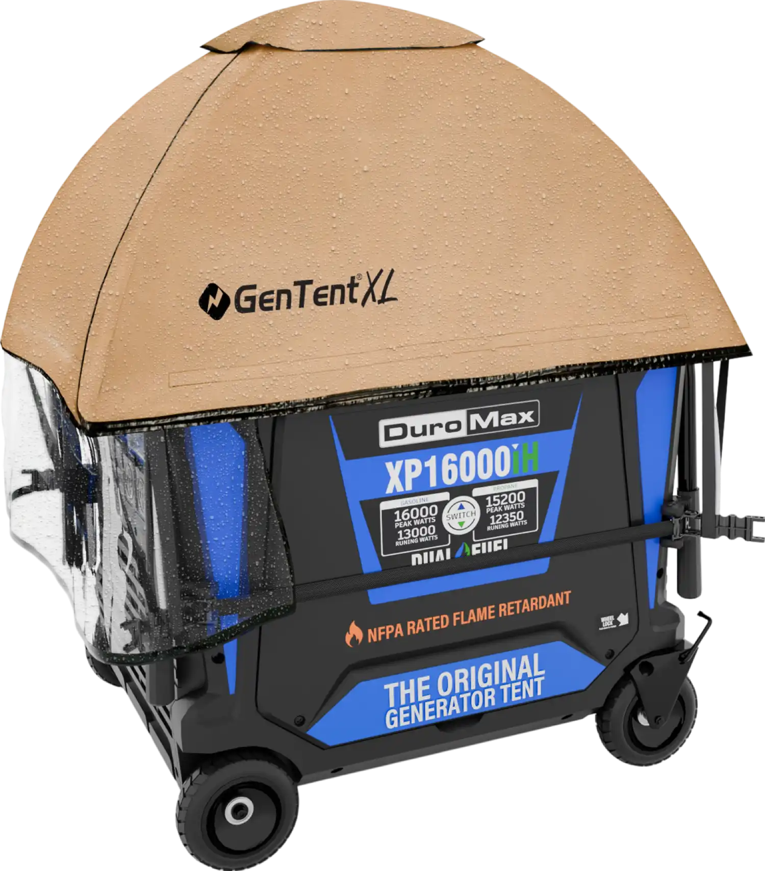 GenTent XL Inverter Kit for Fully Encased Generators Weatherproof Running Tent Cover New