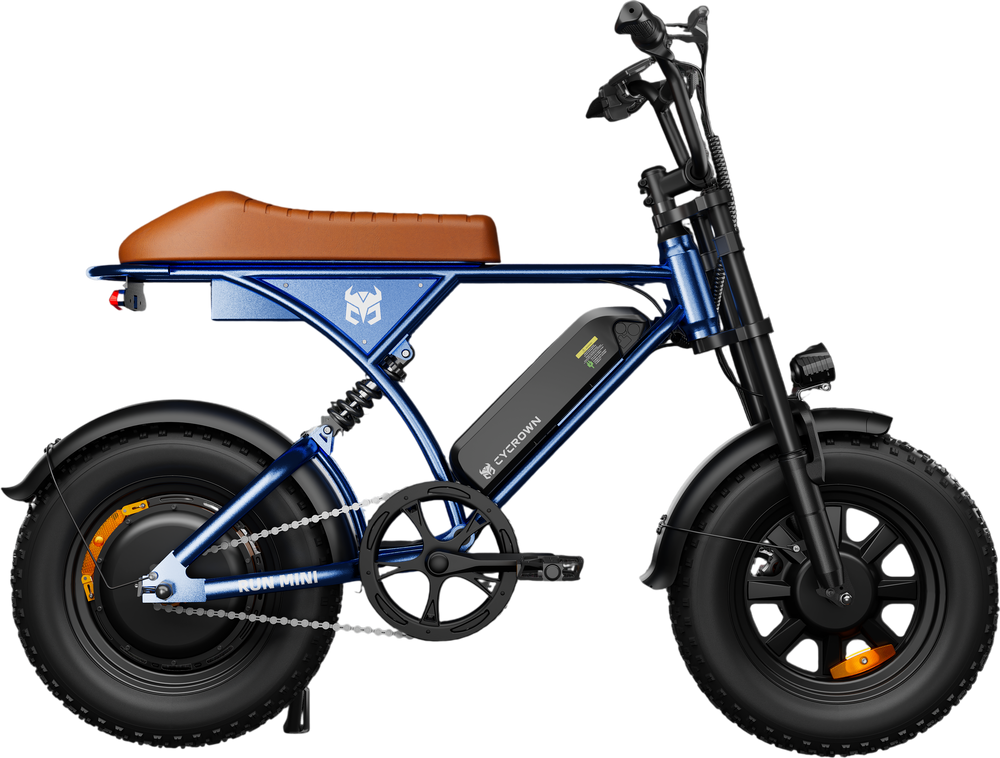 Run Mini Vintage Moped Ebike - Blue