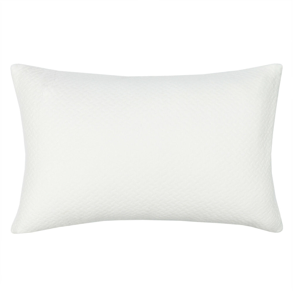 Shredded memory foam pillow with bamboo cooling cover, 28 x 18 inches, ideal for all sleeping positions.