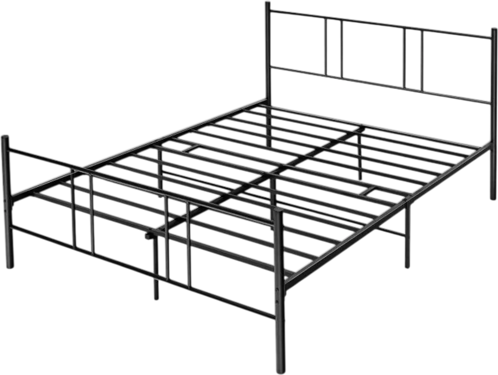 Costway Heavy-Duty Platform Bed Frame High Headboard Full/Queen 57309681 New