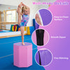 Octagon tumbling mat in pink with smooth zipper, easy-to-clean surface, ideal for gymnastics and fitness routines.