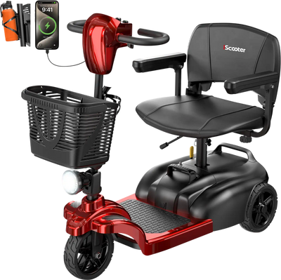iScooter X01 Mobility Scooter 3 Wheel 12.4 Mile Range 5 MPH 12Ah New