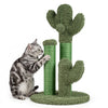 Cactus-shaped cat scratching post with natural sisal rope and plush fabric, ideal for healthy claws and play.