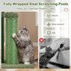 Cactus-shaped 22-inch cat scratching post with natural sisal rope and plush ball for healthy claws and play.