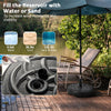 Heavy-duty 22-inch patio umbrella base stand with fillable reservoir for sand or water, designed for stability and.