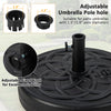 Adjustable umbrella pole hole with a fixed knob for stability, designed for 1.5"/1.9" patio umbrellas. Ideal for.