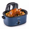 22 QT Electric Roaster Oven with Self-Basting Lid and Removable Pan Rack-Blue - Gallery View 1 of 1