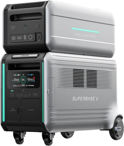Zendure SuperBase V6400 Power Station with B6400 Satellite Battery 9216Wh 120/240 Dual Voltage New