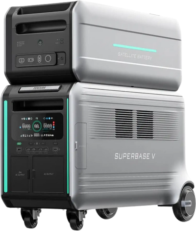 Zendure SuperBase V6400 Power Station with Satellite Battery 6,438Wh and 400W Solar Panel New