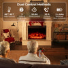 23-inch electric fireplace insert with adjustable flame color, remote control, and 5000 BTU heating for cozy living.