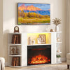 23” Electric Fireplace and 50” Fireplace TV Stand with RGB Lights for Living Room-White - Gallery View 1 of 10