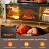 23-inch electric fireplace heater with adjustable flame color and brightness, ideal for cozy warmth in any room.