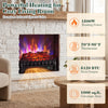 23" WiFi fireplace insert in black with customizable flame effects, 1500W heating, and remote control for cozy living rooms.