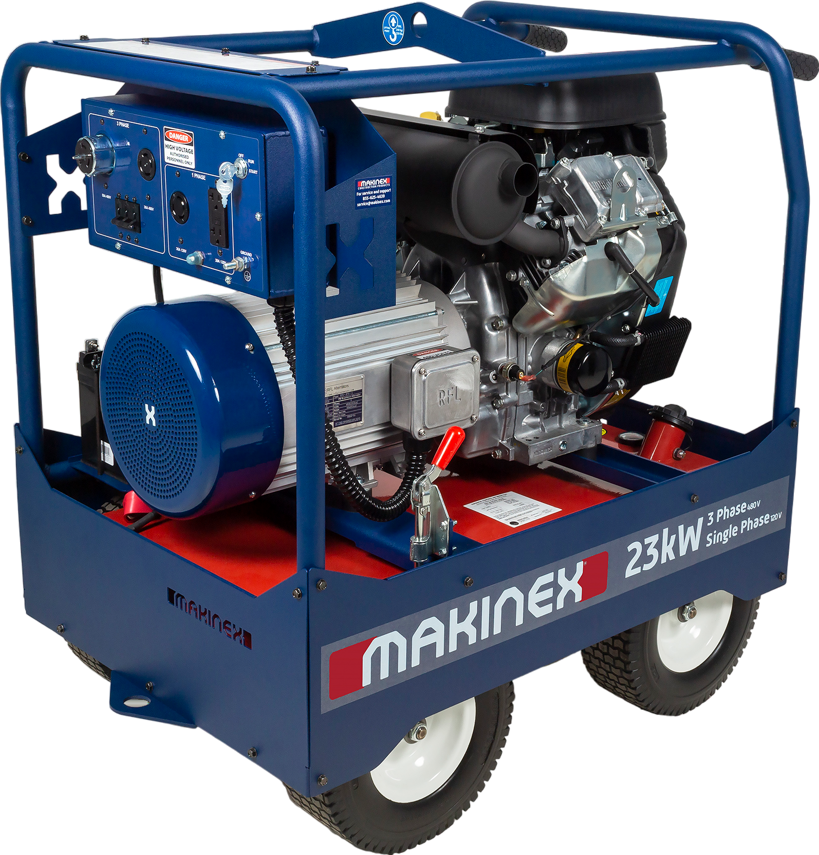 Makinex 23000W/24100W Generator 120V/480V Dual Phase Gas Vanguard Engine Electric Start New
