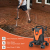 2400 PSI electric pressure washer with 4 universal wheels, ideal for versatile cleaning tasks like car washing and.