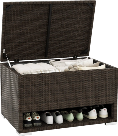 Costway PE Rattan Patio Cushion Storage Bin Waterproof Liner 415879362 New