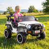 24V 2-Seater Kids Ride On Truck 2WD/4WD with Lockable Doors and Music-White - Gallery View 1 of 4