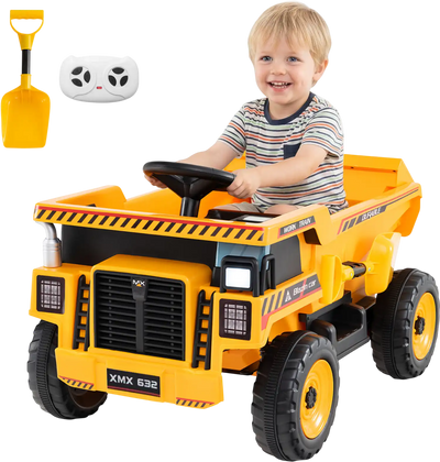 Costway 24V Ride-On Construction Dump Truck w/ Remote Control 99696063 New
