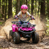 24V Electric Ride On Quad with LED Headlights-Pink - Gallery View 1 of 9