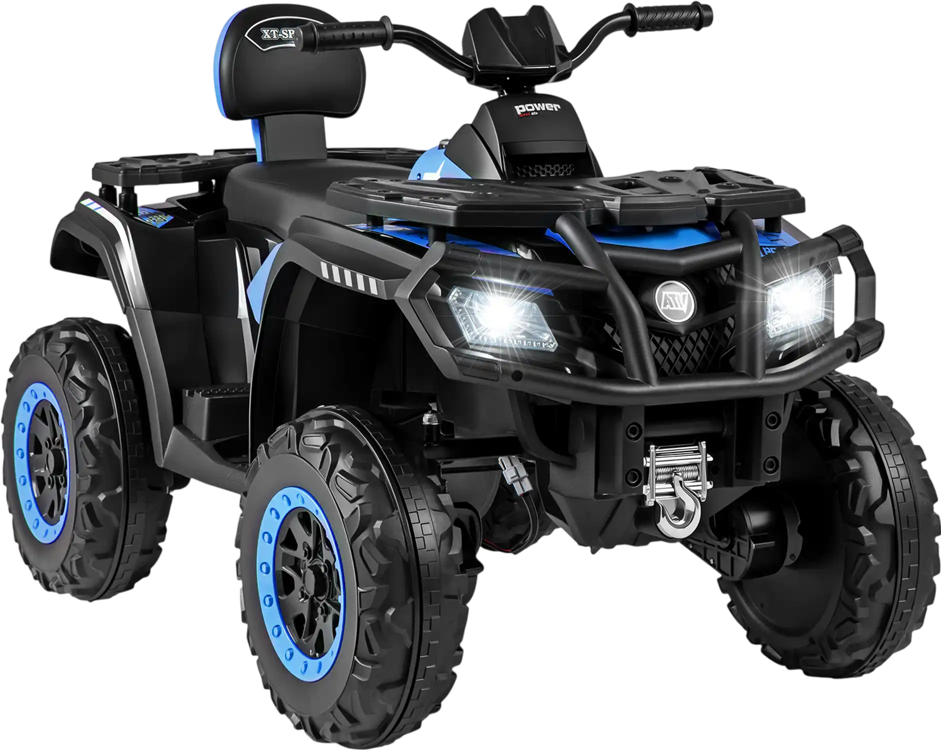 Costway 24V 2-Seater Kids ATV Ride-On 4 Motors LED Lights Music 93972642 New