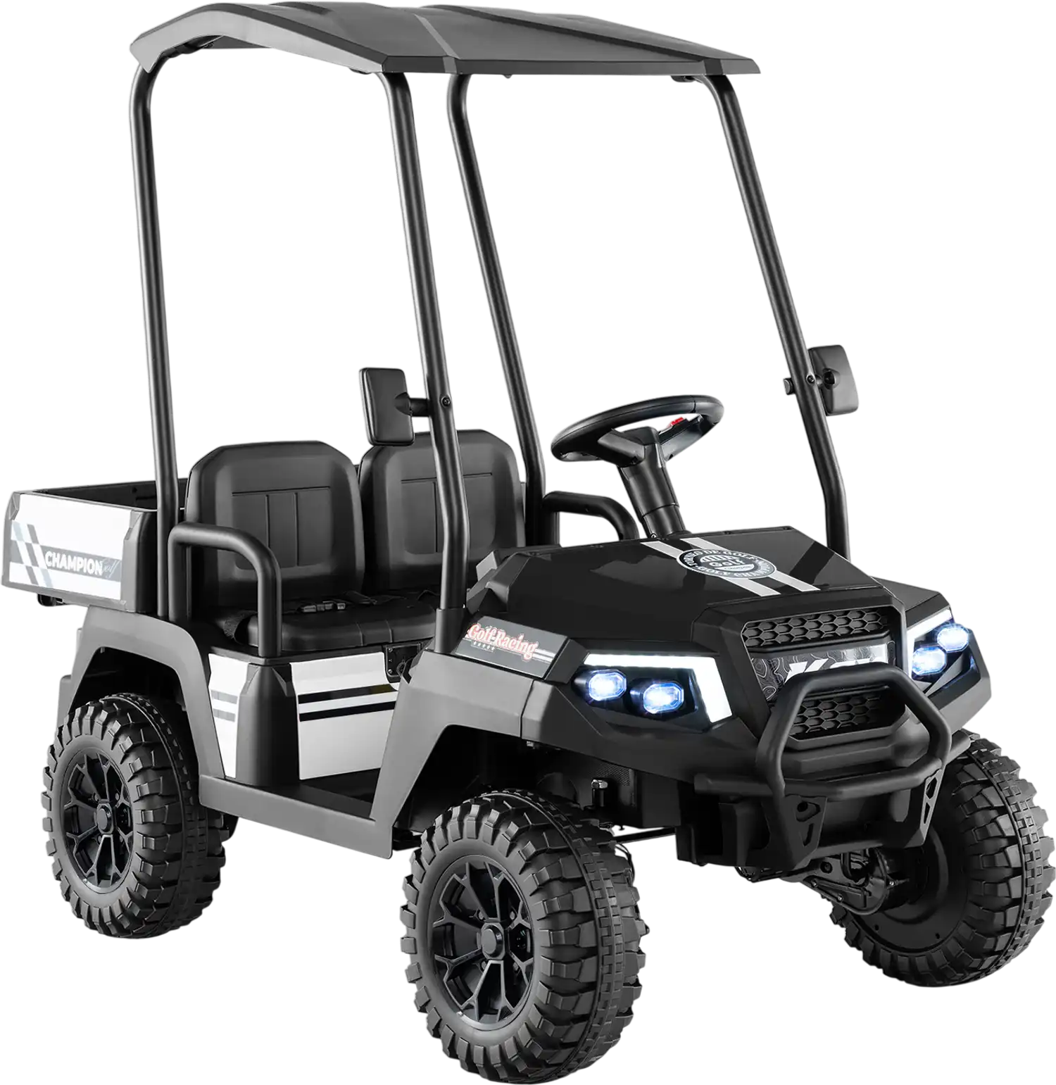 Costway 24V Kids 4WD 2-Seater Golf Cart Ride-On Car w/ Storage Trunk Horn 814259763 New