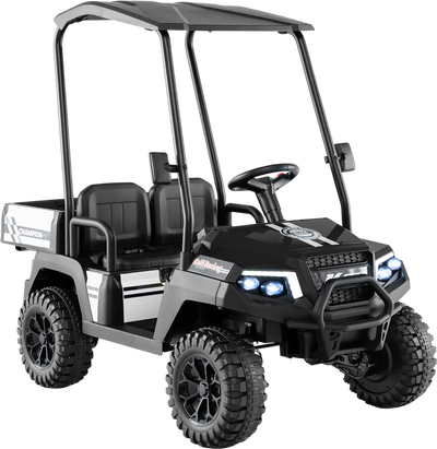 Costway 24V Kids 4WD 2-Seater Golf Cart Ride-On Car w/ Storage Trunk Horn 814259763 New