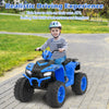 24V Kids Ride-On Electric ATV with Wireless Connection for Toddlers 3-8 Years Old-Blue - Gallery View 1 of 9