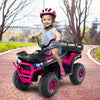 24V Kids Ride on Electric ATV Quad Car with Realistic Sounds and  LED Lights-Pink - Gallery View 1 of 10