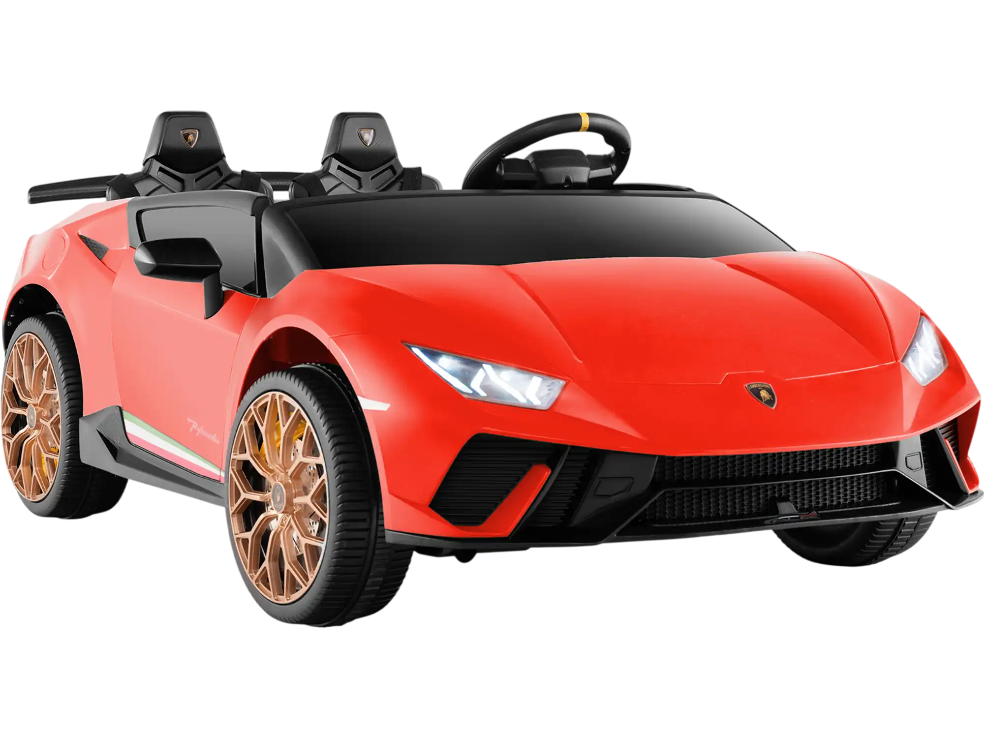 Costway 24V 4WD 2-Seater Licensed Lamborghini Kids Ride-On Car w/ Music 67437375 New